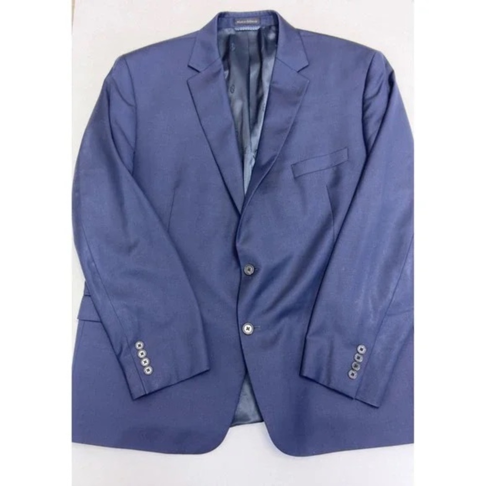 Lauren Ralph Lauren Navy Blue 100% Wool Sport Coat  50R
